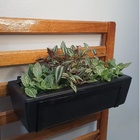 Suporte de Ferro e Jardineira de Plantas Preto