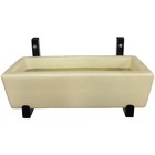 Suporte De Ferro Jardim Vertical + Jardineira P/ Plantas Bege