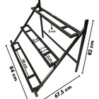 Suporte de Ferro Para Vaso Jardineira Planta 80cm Branco