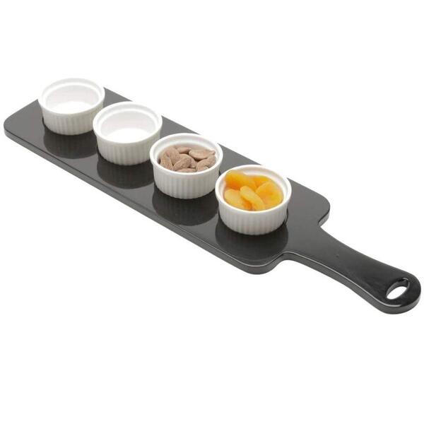 Suporte De Madeira Com 4 Ramequins De Porcelana Rojemac