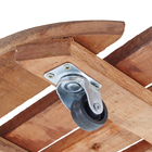 Suporte de Madeira com Rodizios para Vasos 7x34 Marrom.