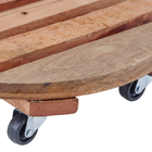Suporte de Madeira com Rodizios para Vasos 7x34 Marrom.