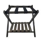 Suporte De Mala Em Madeira Com Prateleira Sapateira Para Hote