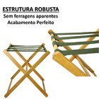 Suporte De Malas Bagagens Em Madeira Para Hotel Pousada Malei