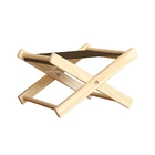 Suporte De Malas E Bagagens Em Madeira Maciça Dobrável Com Te