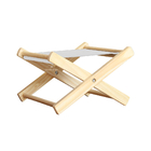 Suporte De Malas E Bagagens Em Madeira Maciça Dobrável Com Te