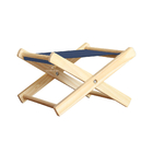 Suporte De Malas E Bagagens Madeira Maciça Dobrável-azul Escu