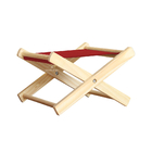 Suporte De Malas E Bagagens Madeira Maciça Dobrável-vermelho