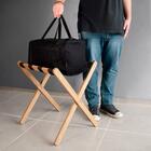 Suporte De Malas Para Hotel Pousada Dobrável Madeira