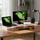 Suporte De Mesa Base Elevada Ajustável 3 Monitores Gamer Note