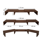 Suporte De Mesa Base Elevada Ajustável 3 Monitores Gamer Note