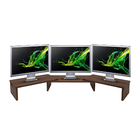 Suporte De Mesa Base Elevada Ajustável 3 Monitores Gamer Note