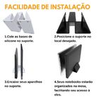 Suporte De Mesa Duplo Para 2 Notebooks Fechado Vertical Apoio