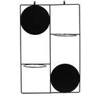 Suporte de Metal Redondo Arg Preto 64x11cm Cerâmica Artística