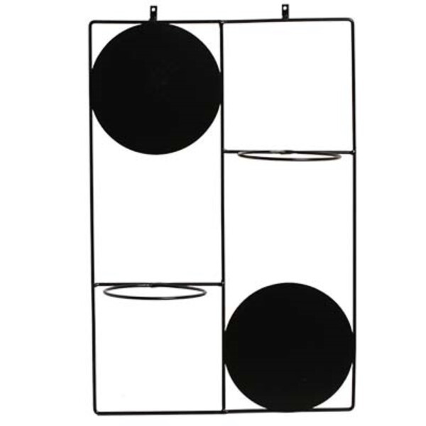 Suporte de Metal Redondo Arg Preto 64x11cm Cerâmica Artística