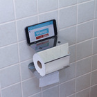 Suporte De Papel Higiênico Com Porta Celular - Inox