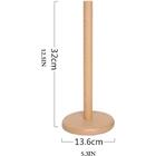 Suporte De Papel Toalha De Madeira Natural Cozinha 32x12cm