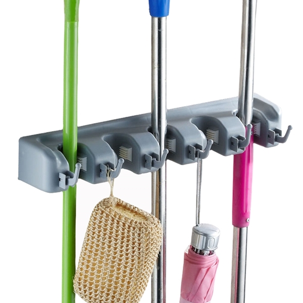 Suporte De Parede Com Gancho Para Vassoura Rodo E Esfregão
