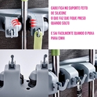 Suporte De Parede Com Gancho Para Vassoura Rodo E Esfregão