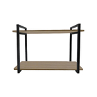 Suporte De Parede Em Metalon Com 02 Prateleiras Em Mdf Amadei