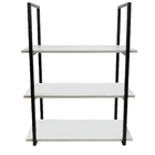 Suporte De Parede Em Metalon Com 03 Prateleiras De Mdf 15mm B