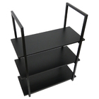 Suporte De Parede Em Metalon Com 03 Prateleiras De Mdf 15mm P