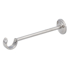 Suporte de Parede Haste Simples Aço Escovado 28mm