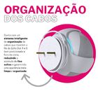 Suporte De Parede Ou Teto Com Enrolador De Cabos Compatível C