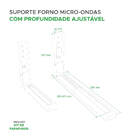 Suporte De Parede Para Fornos E Micro-ondas - Branco Pix