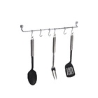 Suporte De Parede Para Utensilios Com 6 Ganchos Cromado