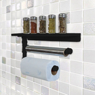Suporte De Parede Porta Papel Toalhas E Prateleira Para Tempe