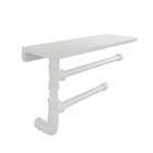 Suporte De Parede Porta Papel Toalhas E Prateleira Para Tempe