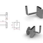 Suporte De Parede Quadrado Maciço 3/8" Inox 304 Fixador Corri