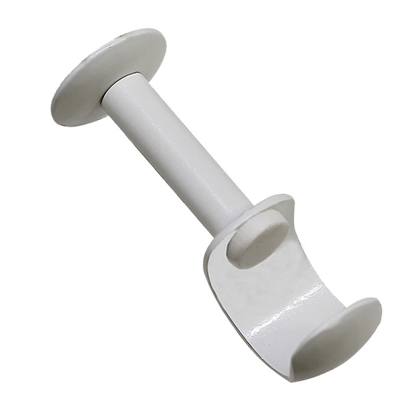 Suporte para Cortina de Parede Simples Atenas Alumínio Branco 28mm