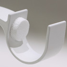 Suporte para Cortina de Parede Simples Siena Alumínio Branco 28mm