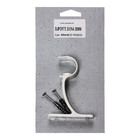 Suporte para Cortina de Parede Simples Siena Alumínio Branco 28mm