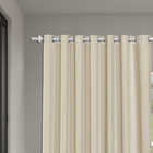 Suporte para Cortina de Parede Simples Siena Alumínio Branco 28mm