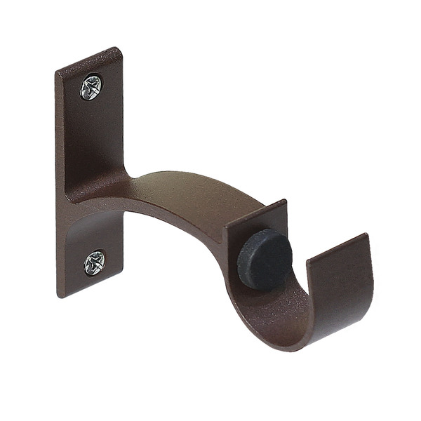 Suporte para Cortina de Parede Simples Siena Alumínio Titanium 28mm