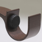 Suporte para Cortina de Parede Simples Siena Alumínio Titanium 28mm