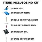 Suporte De Pintura 23cm + Rolo Antirespingo + Cabo Extensor T