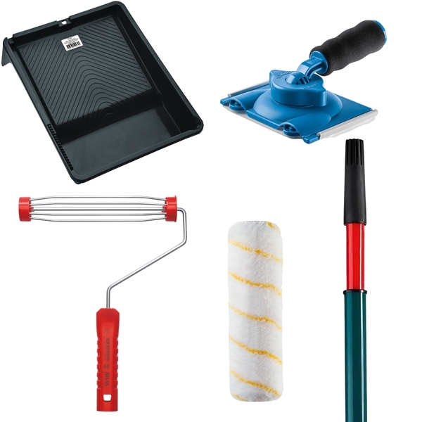 Suporte De Pintura 23cm + Rolo Antirespingo + Cabo Extensor T