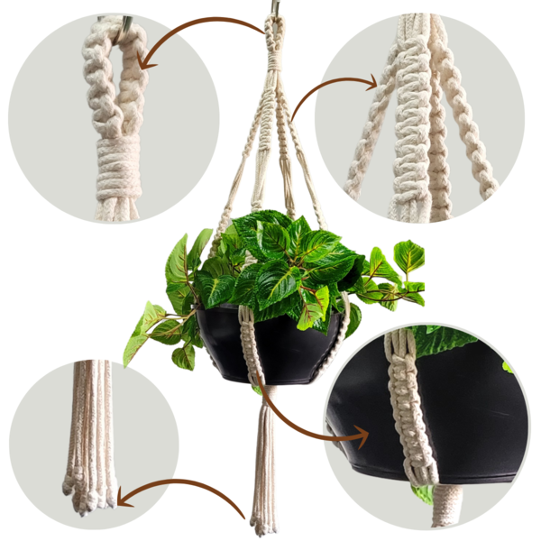 Suporte De Plantas Em Macramê - Fit-g