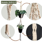Suporte De Plantas Em Macramê - Kit com 02 unidades - K17