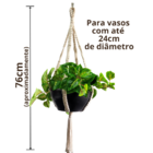 Suporte De Plantas Em Macramê - Kit com 02 unidades - K26
