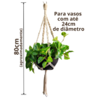 Suporte De Plantas Em Macramê - Kit com 02 unidades - K32