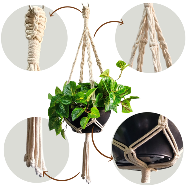 Suporte De Plantas Em Macramê - Tor-g