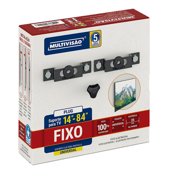 Suporte De Televisão Universal Fixo Plug Multivisão Tamanho:8