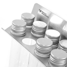 Suporte De Temperos E Ervas De Parede - 25 Tubetes - Inox