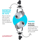 Suporte De Teto Parede E Tripé Compatível Com Projetor Magcub