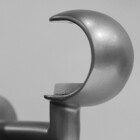 Suporte para Cortina de Teto Simples Santorino Alumínio Corten 28mm